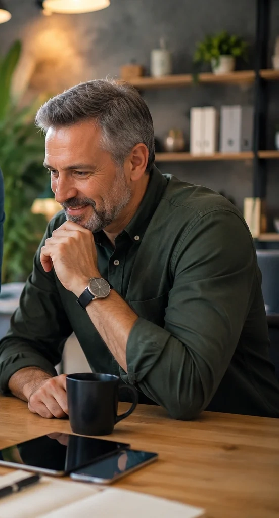 Business owner earning trust and turning online searches into real leads by reviewing long-term organic traffic strategies on a laptop.
